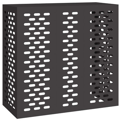 Air Conditioner Cover Black 110 x 50 x 105 cm Steel
