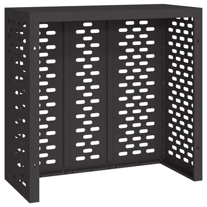 Air Conditioner Cover Black 110 x 50 x 105 cm Steel