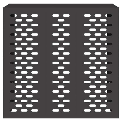 Air Conditioner Cover Black 110 x 50 x 105 cm Steel