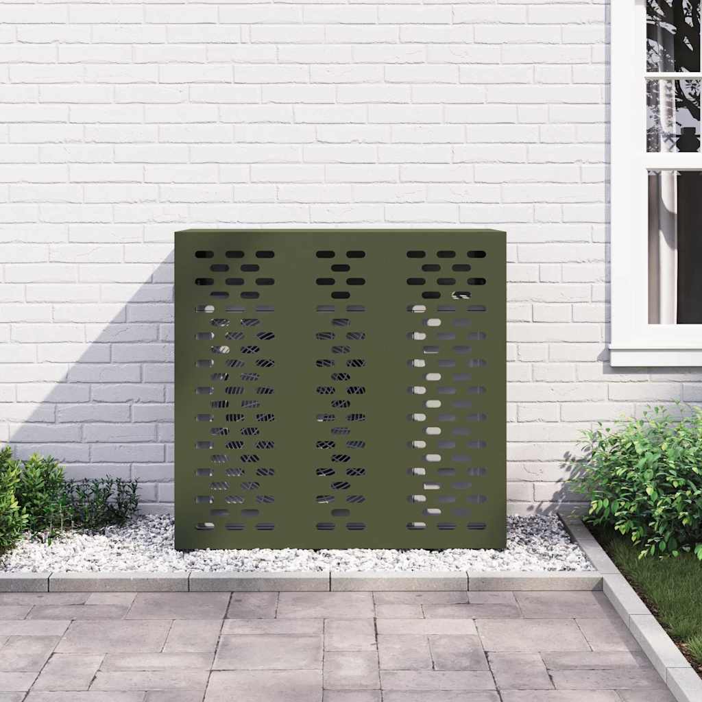 Air Conditioner Cover Olive green 110 x 50 x 105 cm Steel
