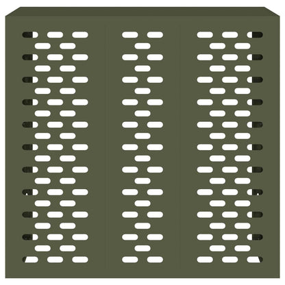 Air Conditioner Cover Olive green 110 x 50 x 105 cm Steel