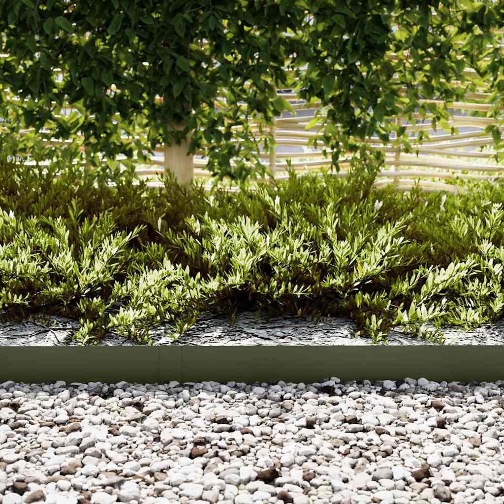 Lawn Edging 30 pcs 100 x 0.05 x 15 cm Cold Rolled Steel
