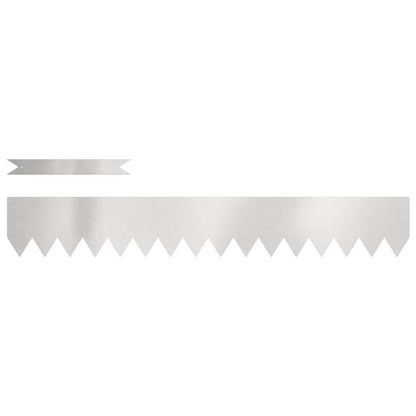 Lawn Edging 30 pcs 100 x 0.05 x 15 cm Stainless Steel Silver
