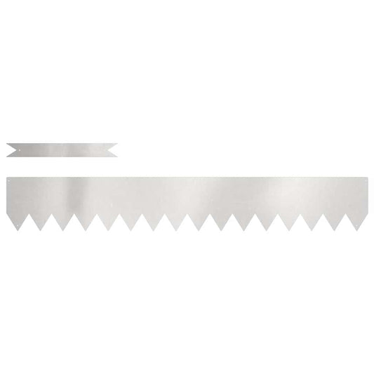 Lawn Edging 30 pcs 100 x 0.05 x 15 cm Stainless Steel Silver