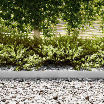 Lawn Edging 10 pcs 100 x 0.05 x 15 cm Galvanised Steel Silver