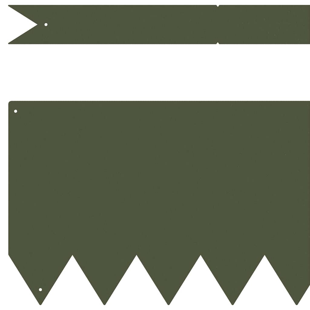 Lawn Edging 10 pcs Olive Green 100 x 0.05 x 20 cm