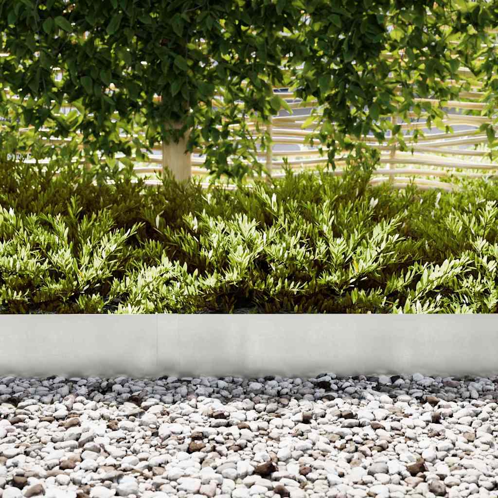 Lawn Edging 20 pcs 100 x 0.05 x 20 cm Stainless Steel Silver
