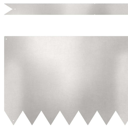 Lawn Edging 10 pcs 100 x 0.05 x 30 cm Stainless Steel Silver