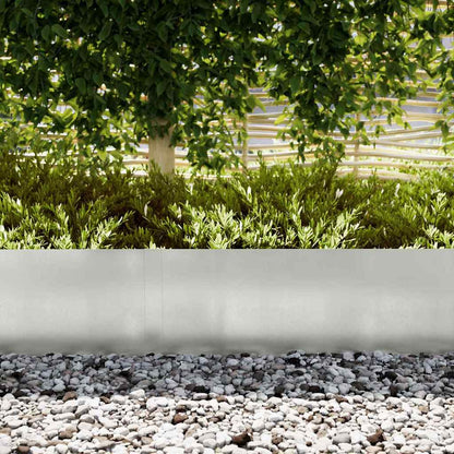 Lawn Edging 10 pcs 100 x 0.05 x 30 cm Stainless Steel Silver