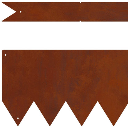 Lawn Edging 10 pcs Brown 100 x 0.05 x 30 cm Weathering Steel