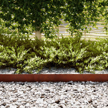 Lawn Edging 20 pcs Rusty 100 x 0.05 x 30 cm Weathering Steel