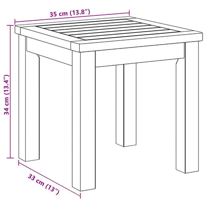 Side Table Oil Natural 35 x 35 x 34 cm Solid Acacia Wood