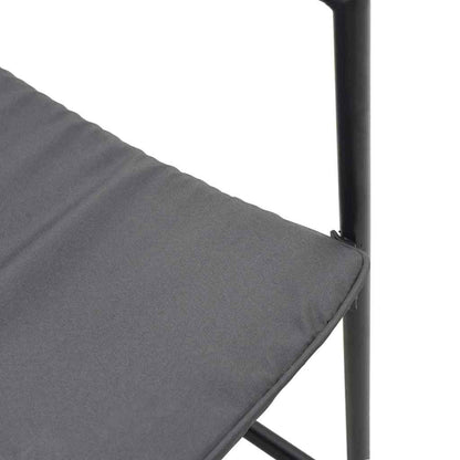 Chair with Cushion 4 pcs Black and Anthracite Textilene