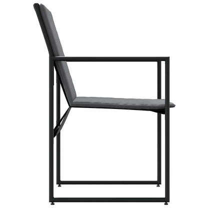 Chair with Cushion 4 pcs Black and Anthracite Textilene