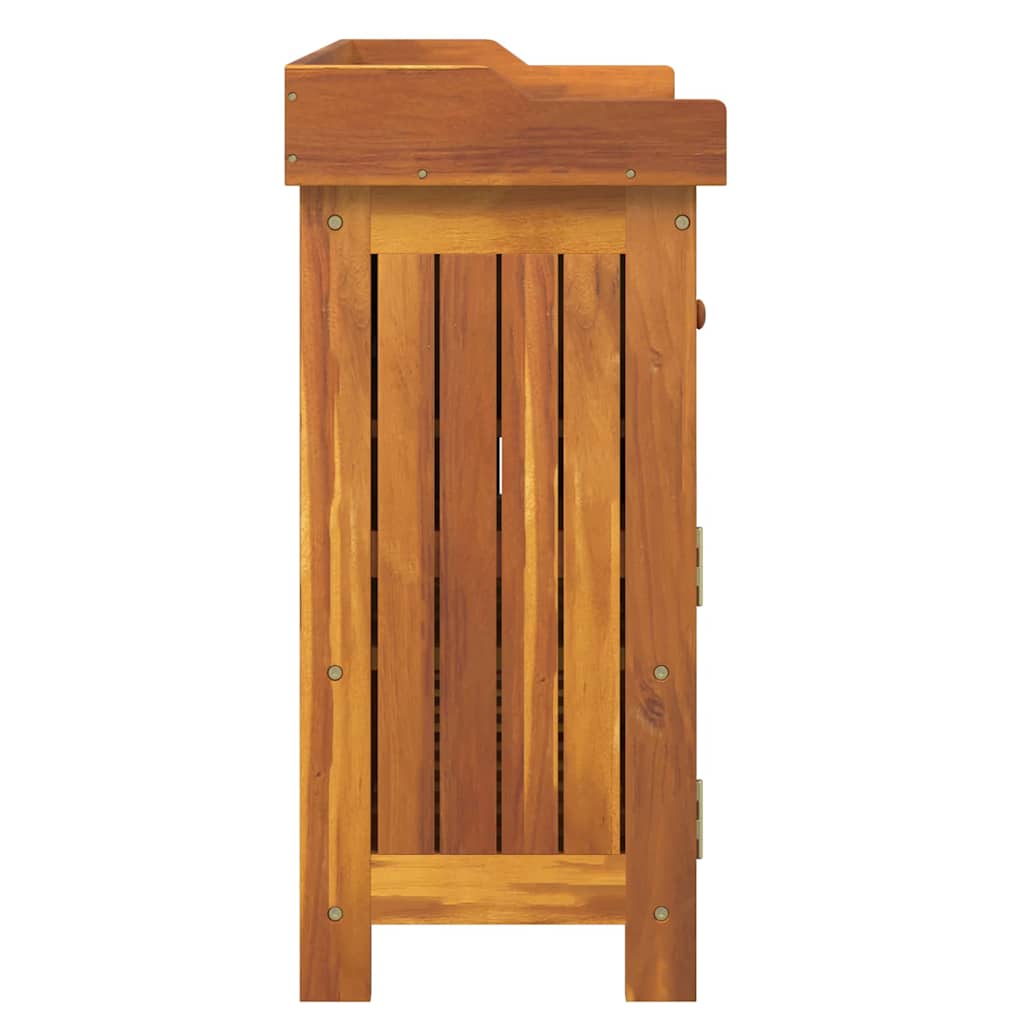 Garden Cabinet Natural 78 x 36.5 x 78cm Solid Acacia Wood