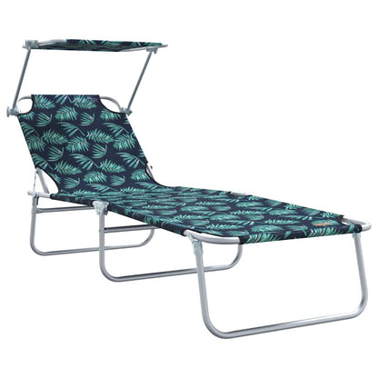 Sun Lounger Folding 2 pcs Green 58 x 188 x 77cm Polyester