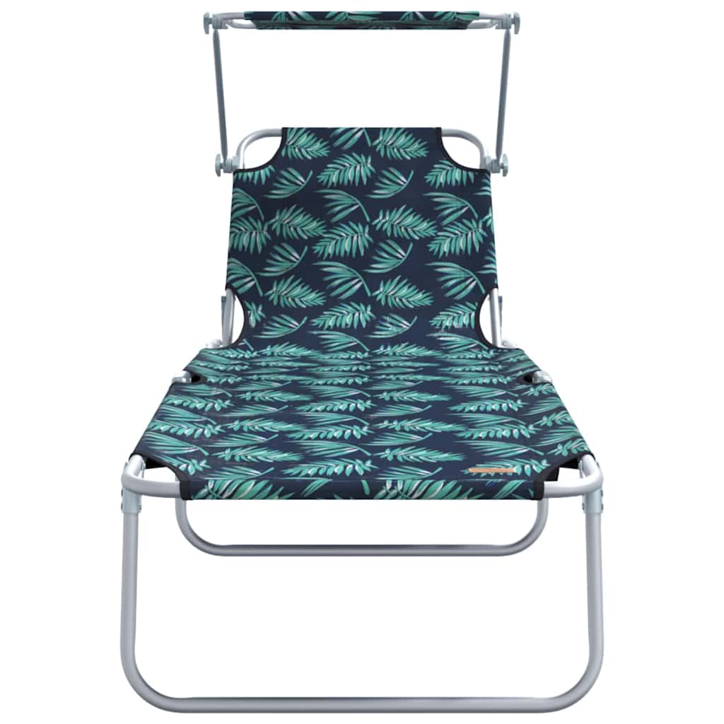 Sun Lounger Folding 2 pcs Green 58 x 188 x 77cm Polyester