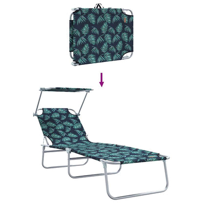 Sun Lounger Folding 2 pcs Green 58 x 188 x 77cm Polyester