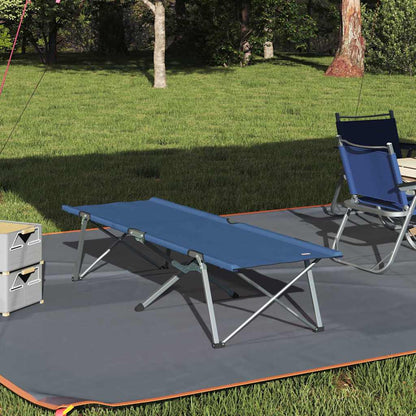 Folding Camping Bed Blue 194 x 62.5 x 42.5 cm Oxford and Steel