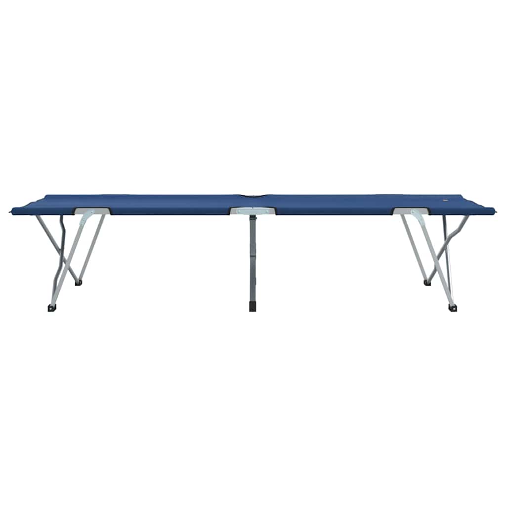 Folding Camping Bed Blue 194 x 62.5 x 42.5 cm Oxford and Steel