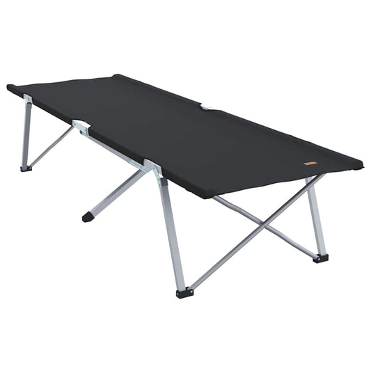 Folding Camping Bed Black 194 x 62.5 x 42.5 cm Oxford and Steel