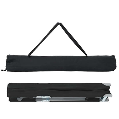 Folding Camping Bed Black 194 x 62.5 x 42.5 cm Oxford and Steel