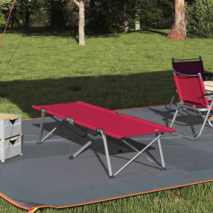 Folding Camping Bed Red 194 x 62.5 x 42.5 cm Oxford and Steel