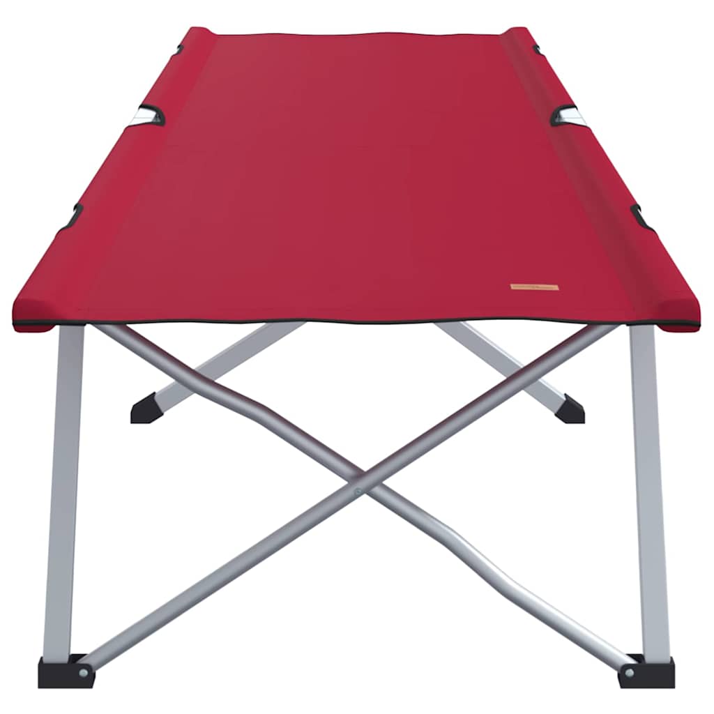 Folding Camping Bed Red 194 x 62.5 x 42.5 cm Oxford and Steel