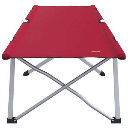 Folding Camping Bed Red 194 x 62.5 x 42.5 cm Oxford and Steel