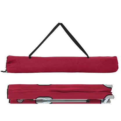 Folding Camping Bed Red 194 x 62.5 x 42.5 cm Oxford and Steel