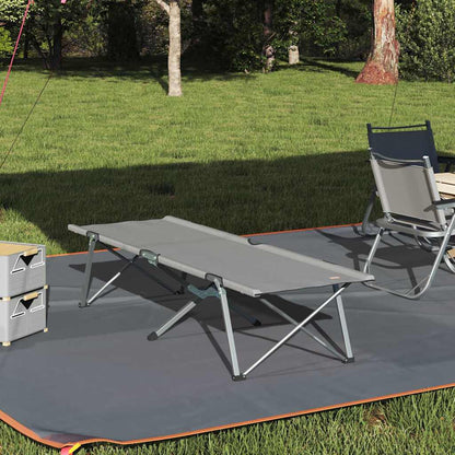 Folding Camping Bed Grey 194 x 62.5 x 42.5 cm Oxford and Steel