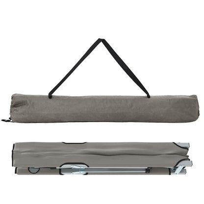 Folding Camping Bed Grey 194 x 62.5 x 42.5 cm Oxford and Steel