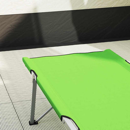 Folding Camping Bed Green 194 x 62.5 x 42.5 cm Oxford and Steel