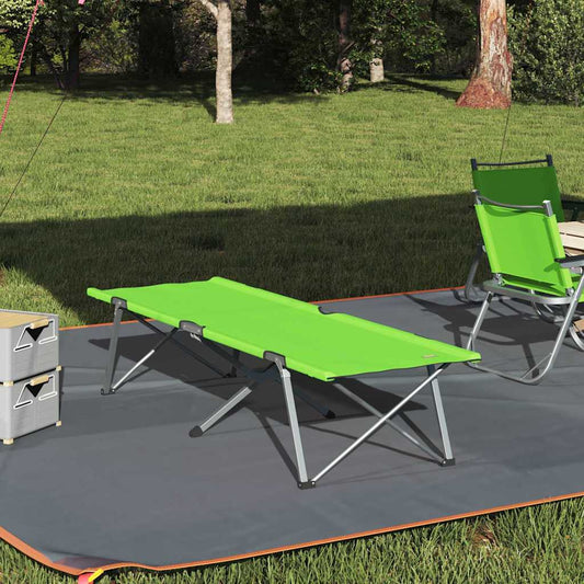 Folding Camping Bed Green 194 x 62.5 x 42.5 cm Oxford and Steel