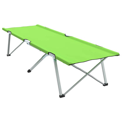 Folding Camping Bed Green 194 x 62.5 x 42.5 cm Oxford and Steel