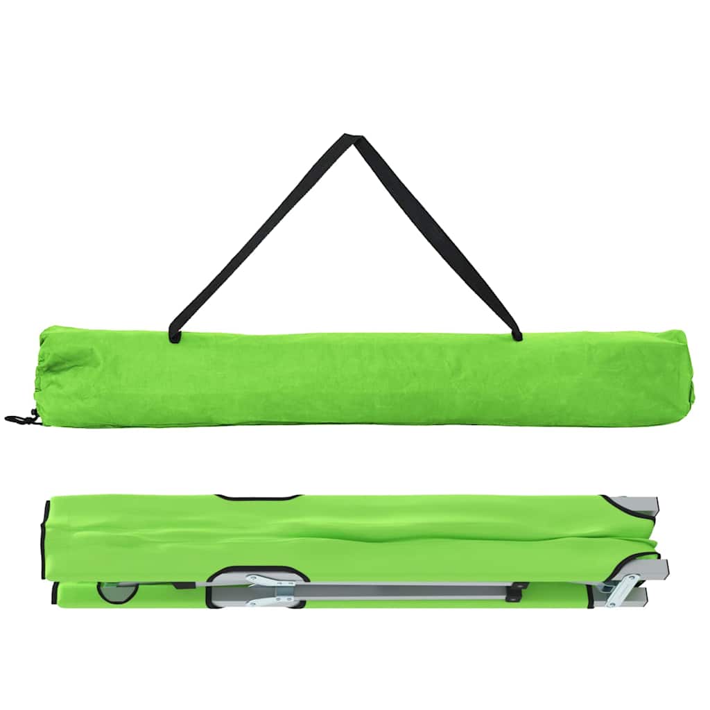 Folding Camping Bed Green 194 x 62.5 x 42.5 cm Oxford and Steel