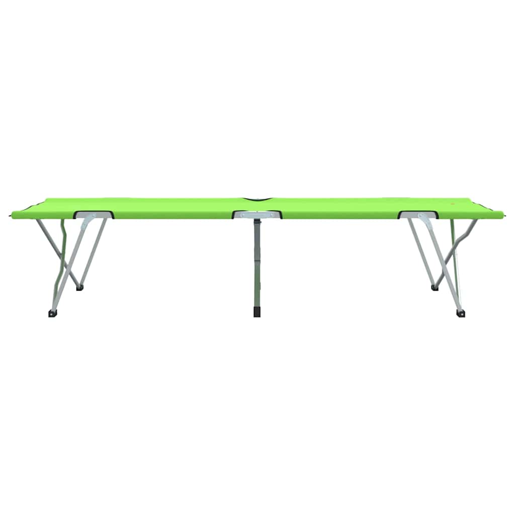 Folding Camping Bed Green 194 x 62.5 x 42.5 cm Oxford and Steel