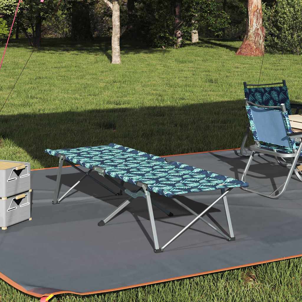 Folding Camping Bed Folding Leaf Forest 194 x 62.5 x 42.5 cm