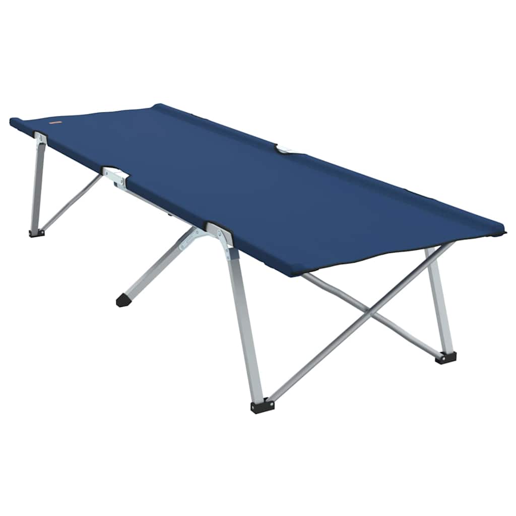 Folding Camping Bed Folding 2 pcs Blue 194 x 62.5 x 42.5 cm