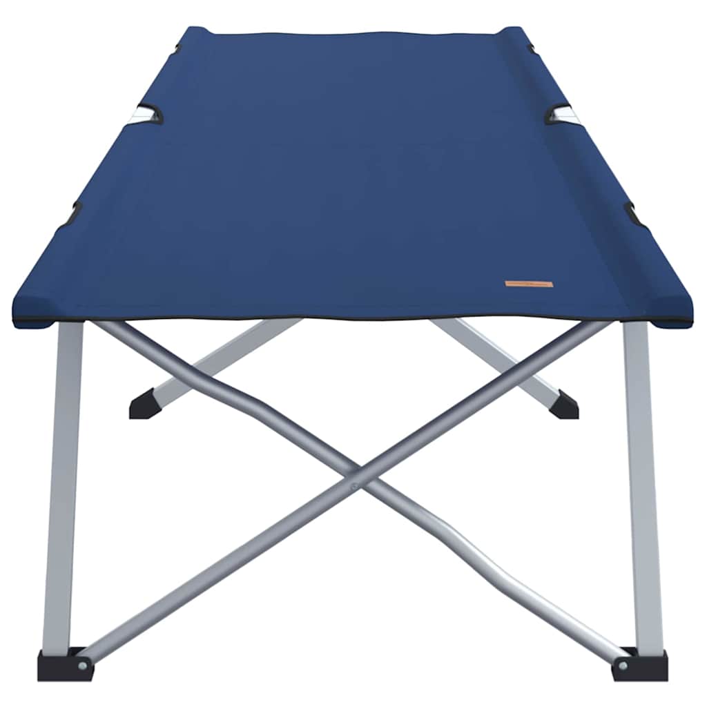 Folding Camping Bed Folding 2 pcs Blue 194 x 62.5 x 42.5 cm