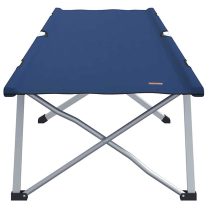 Folding Camping Bed Folding 2 pcs Blue 194 x 62.5 x 42.5 cm