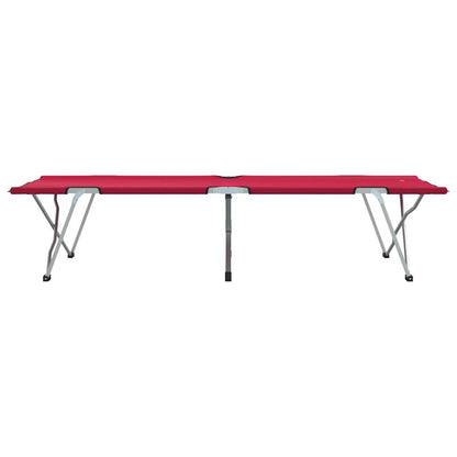 Folding Camping Bed Folding 2 pcs Red 194 x 62.5 x 42.5 cm