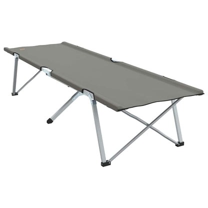 Folding Camping Bed Folding 2 pcs Grey 194 x 62.5 x 42.5 cm