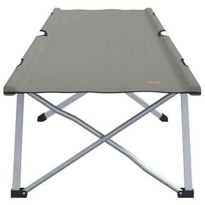 Folding Camping Bed Folding 2 pcs Grey 194 x 62.5 x 42.5 cm