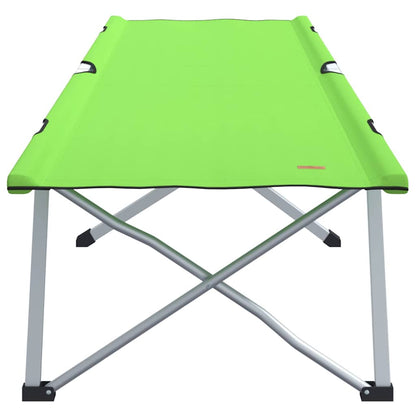 Folding Camping Bed Folding 2 pcs Green 194 x 62.5 x 42.5 cm