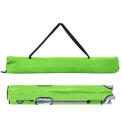 Folding Camping Bed Folding 2 pcs Green 194 x 62.5 x 42.5 cm