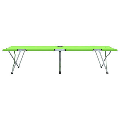 Folding Camping Bed Folding 2 pcs Green 194 x 62.5 x 42.5 cm