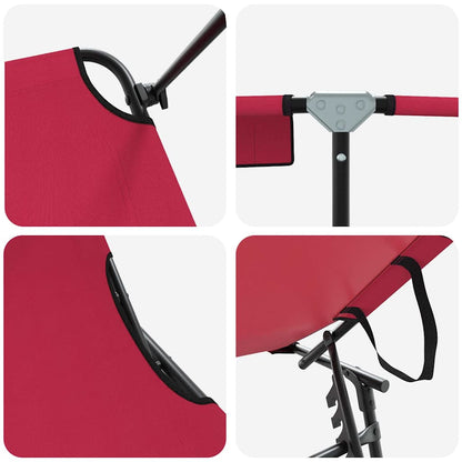 Folding Sun Lounger Folding Red 190 x 57 x 81 cm Oxford