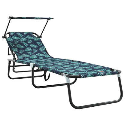 Folding Sun Lounger 2 pcs Multicolour 190 x 57 x 81 cm Oxford