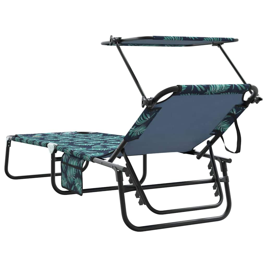 Folding Sun Lounger 2 pcs Multicolour 190 x 57 x 81 cm Oxford